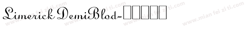 Limerick DemiBlod字体转换